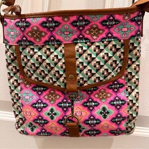 NOBO No Boundaries Aztec Kaleidoscope Southwestern Crossbody Bag